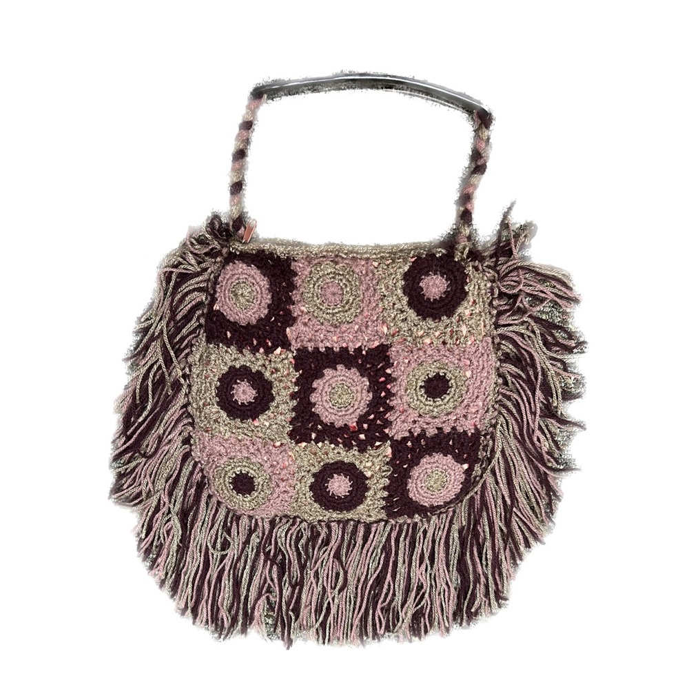 Ipa-Nima crochet fringe purse - bag made in Hanoi Japan